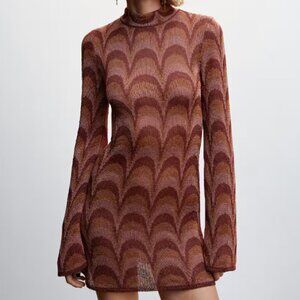 MANGO - Lurex Knitted Dress
